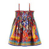 Girls Multicolor Teatro Pupi Printed Backless Dress